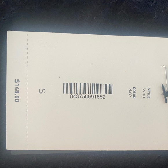 Navy Short-sleeve Cashmere Sweater - C by Bloomingdale's - Picture 2 of 5